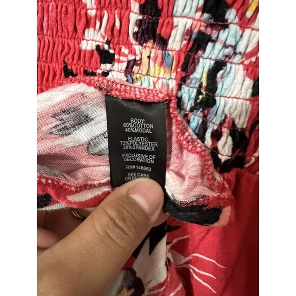 Torrid Pink Babydoll Cotton Crew Neck Smocked Bodice Top Size 2X - Picture 5 of 7